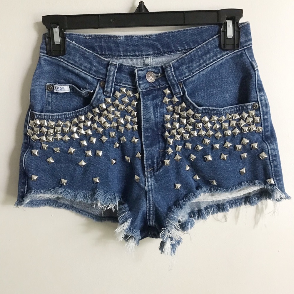 Vintage High Waisted Studded Shorts